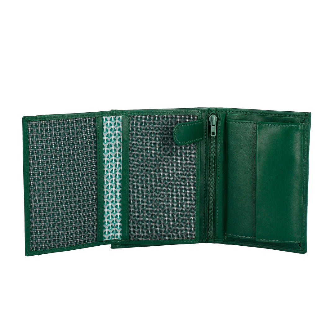 Vertikale Herrenbrieftasche von Nuvola Pelle aus Nappaleder mit Münzfach und Kreditkartenhalter