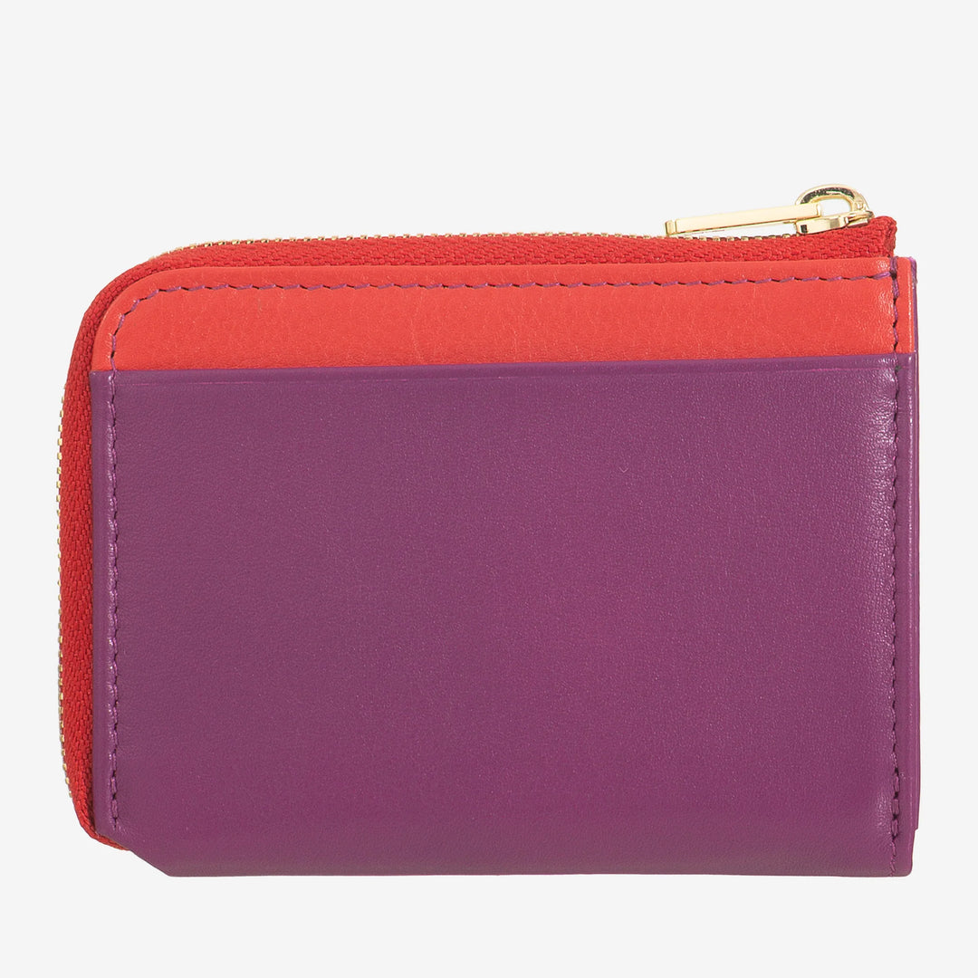 DUDU Kleine Herren-Geldbörse mit Reißverschluss, bunte Leder-RFID-Geldbörse, Kreditkartenhalter, kompaktes Taschendesign