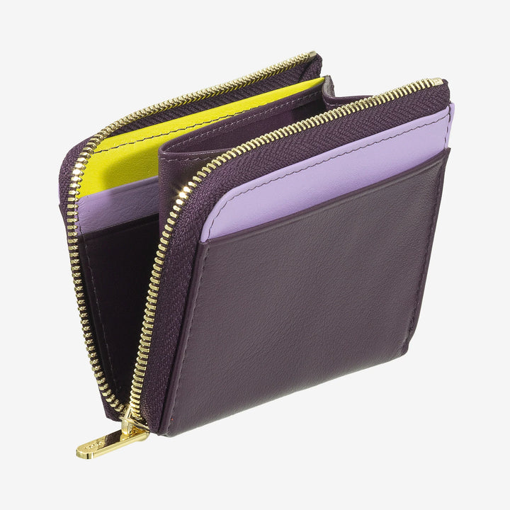 DUDU Kleine Herren-Geldbörse mit Reißverschluss, bunte Leder-RFID-Geldbörse, Kreditkartenhalter, kompaktes Taschendesign
