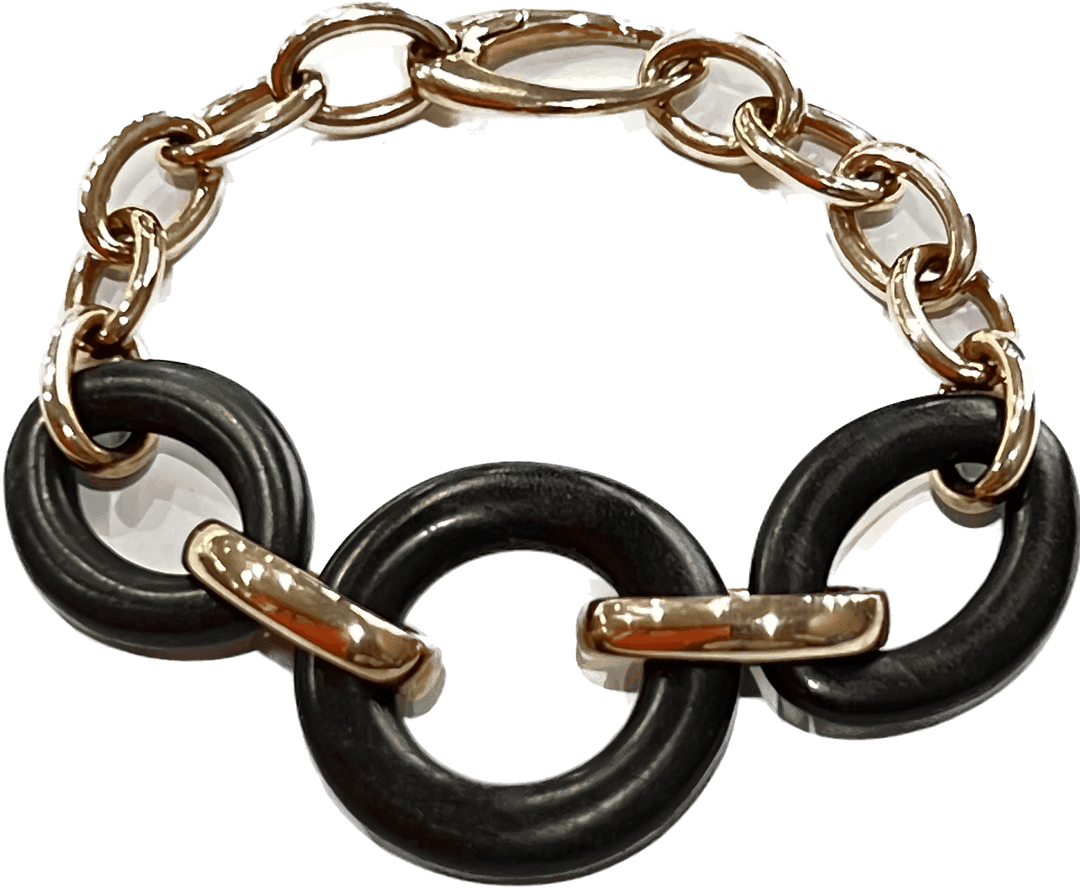 Sidalo bracciale a catena argento 925 finitura PVD oro rosa ebano M-4122-EB - Capodagli 1937