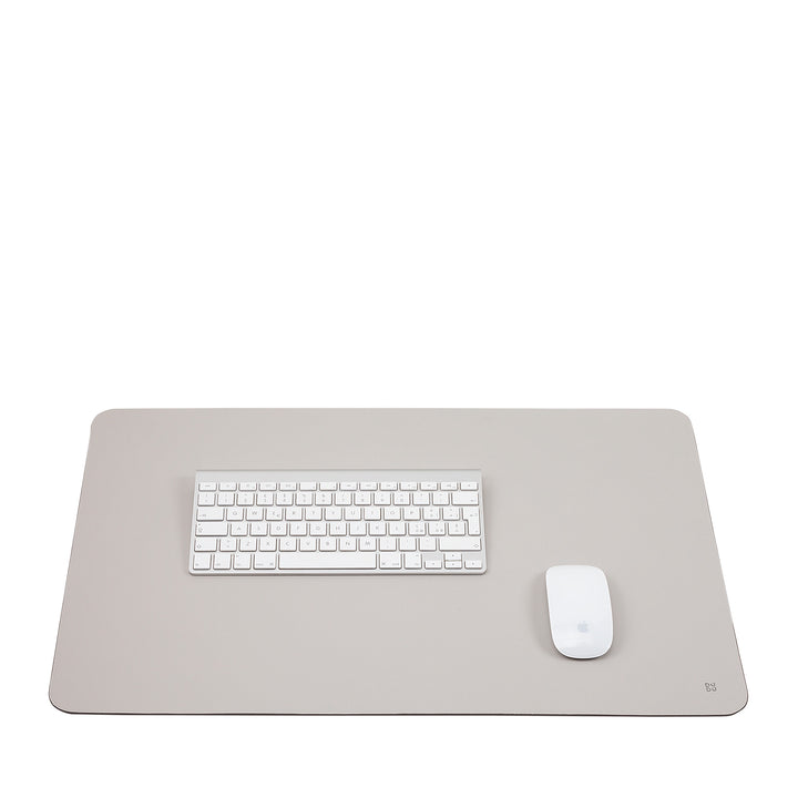 DUDU Office Desk Pad in Two-Tone Leather CM 61x40, Double-Side Rollable, Soft Non-Slip Without Seams