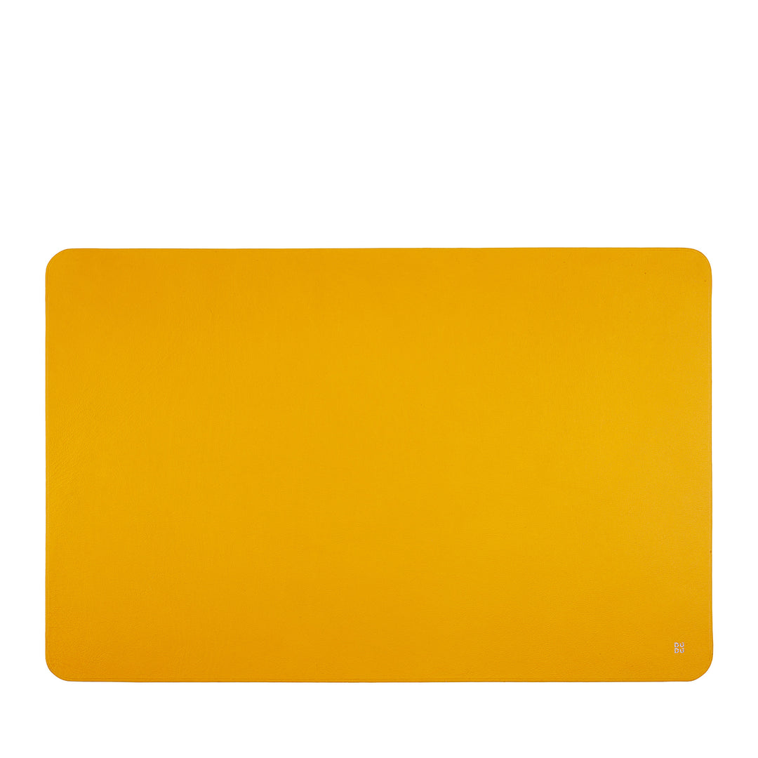 DUDU Office Desk Pad in Two-Tone Leather CM 61x40, Double-Side Rollable, Soft Non-Slip Without Seams