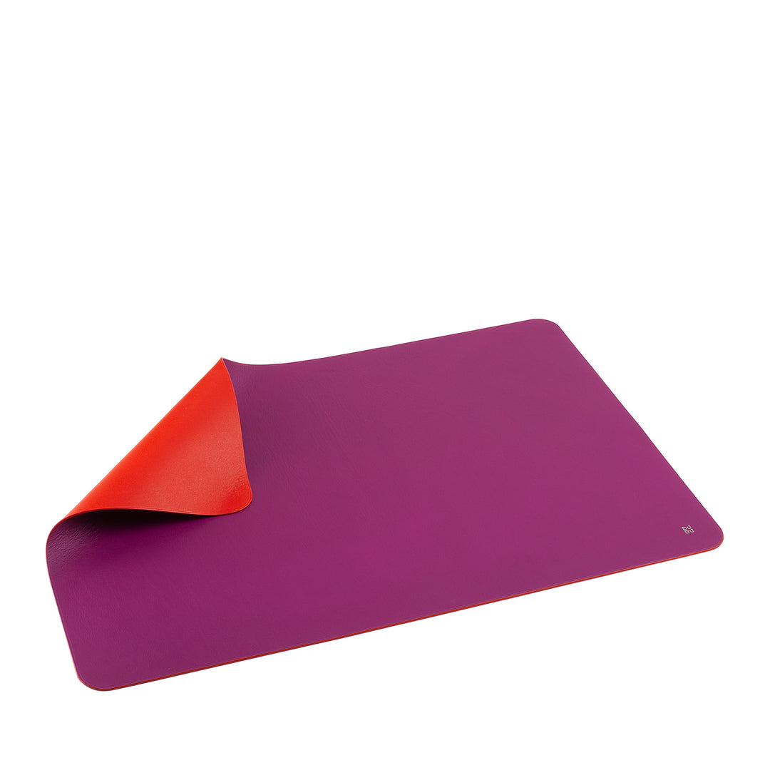 DUDU Office Desk Pad in Two-Tone Leather CM 61x40, Double-Side Rollable, Soft Non-Slip Without Seams