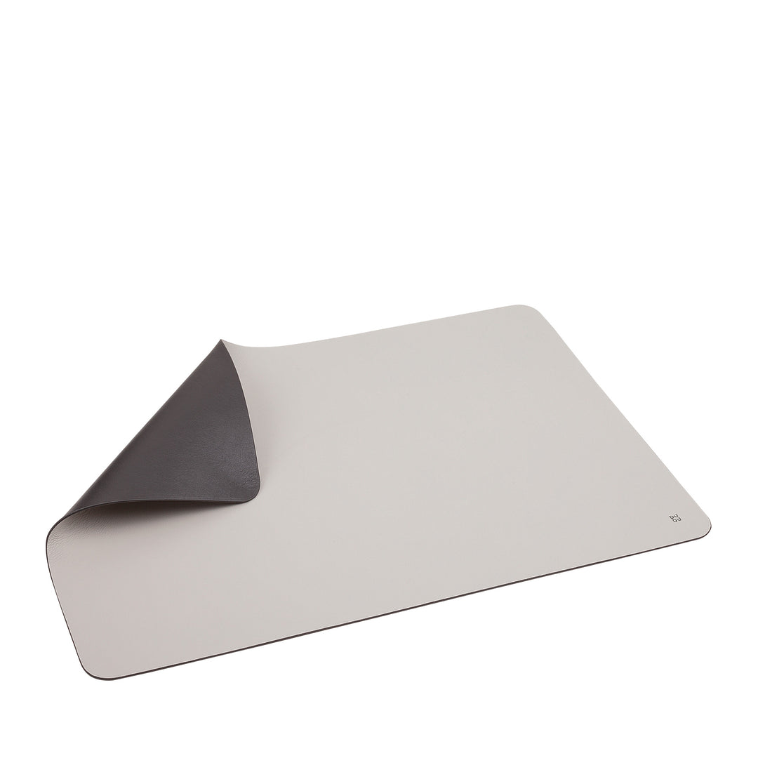 DUDU Office Desk Pad in Two-Tone Leather CM 61x40, Double-Side Rollable, Soft Non-Slip Without Seams