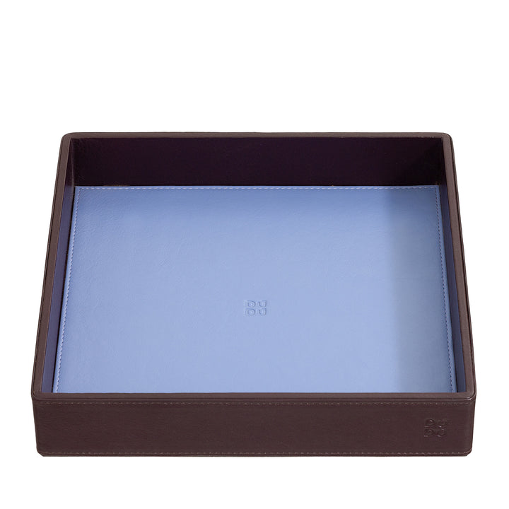 DUDU Entryway Designer Colored Leather Pocket Tray with Gift Box