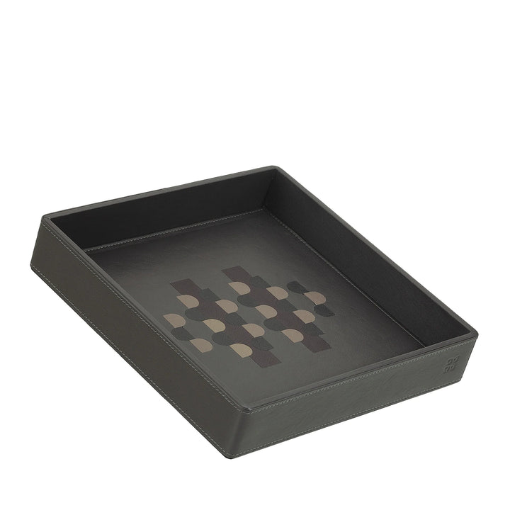 DUDU Designer-Taschentablett aus farbigem Leder für den Eingangsbereich mit Geschenkbox