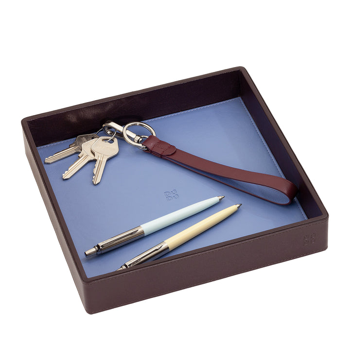 DUDU Entryway Designer Colored Leather Pocket Tray with Gift Box