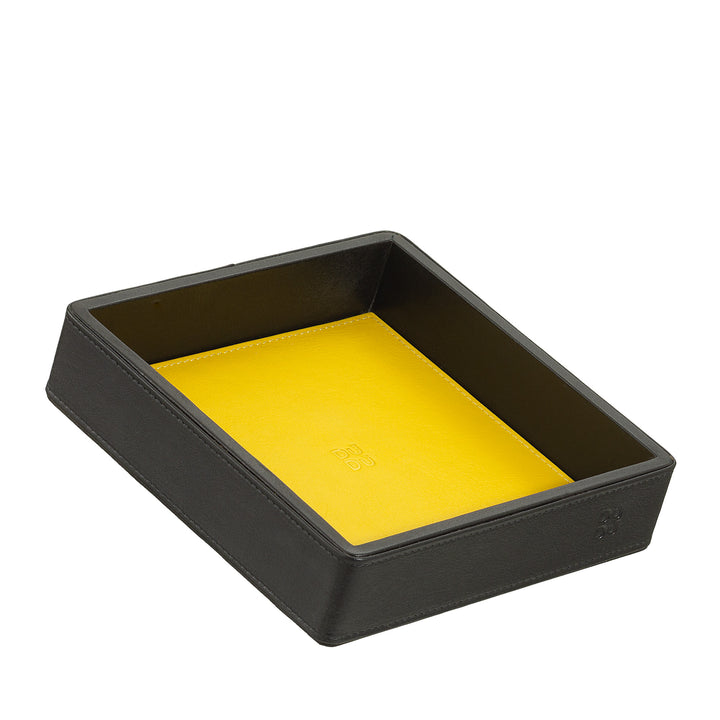 DUDU Entryway Designer Colored Leather Pocket Tray, 14x14cm, with Gift Box