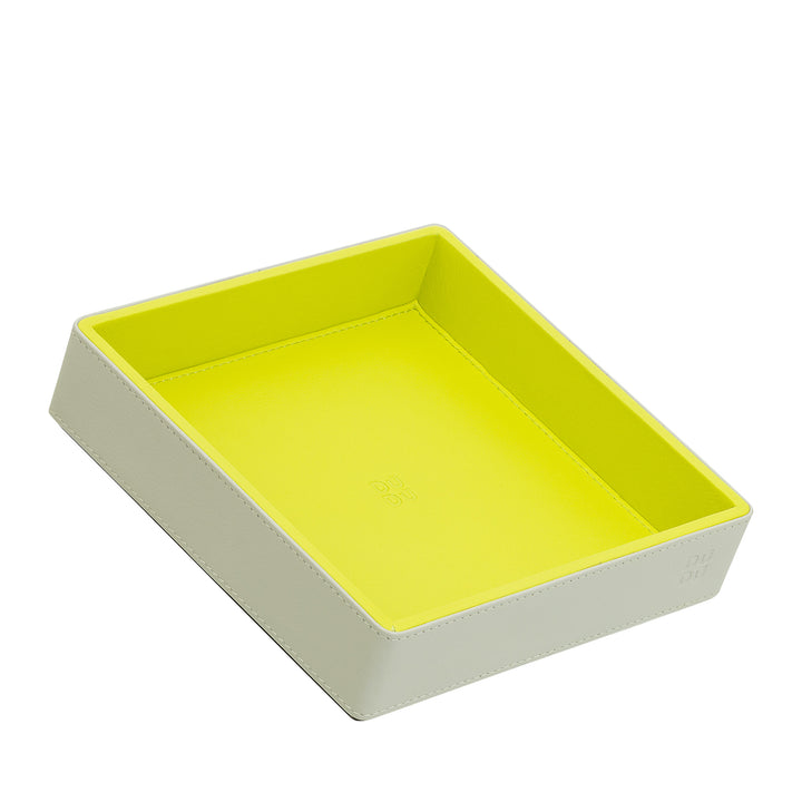 DUDU Entryway Designer Colored Leather Pocket Tray, 14x14cm, with Gift Box