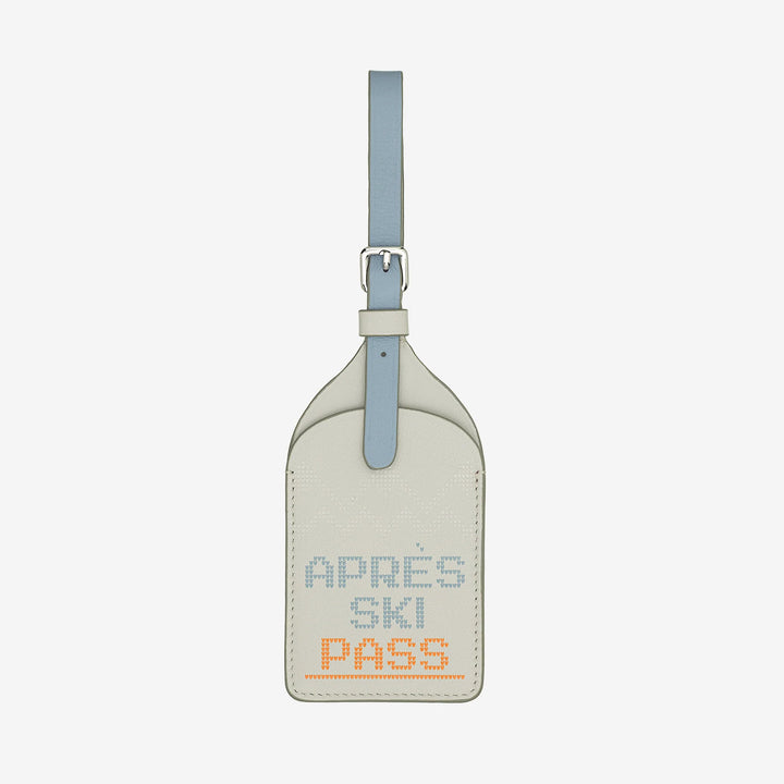 DUDU naamplaatje, echt leer après-ski kofferlabel, reisbagagelabel, anti-verlies adreslabel
