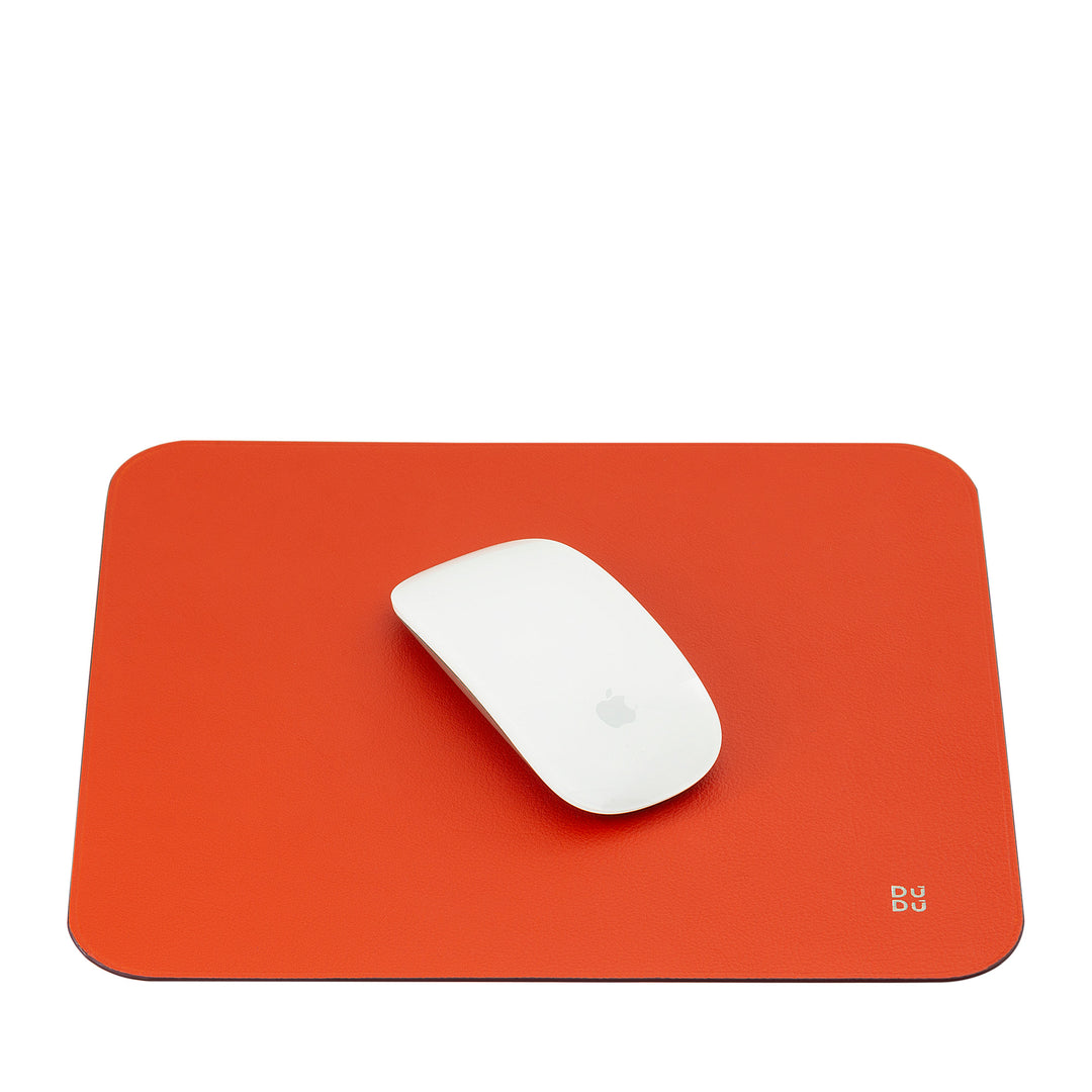 DUDU Soft Leather Mouse Mat, Thin, Design, 25x22 cm, Non-Slip, Desk Mouse Pad, Colorful
