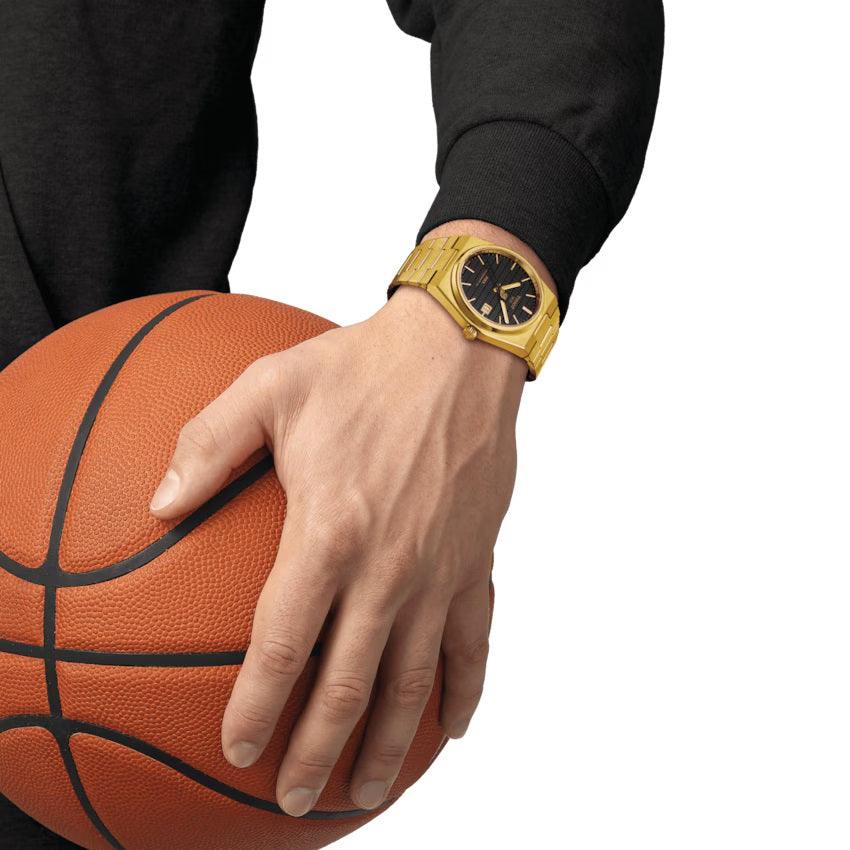 Tissot orologio PRX Powermatic 80 Damian Lillard Special Edition 40mm nero automatico acciaio finitura PVD oro giallo T137.407.33.051.00 - Capodagli 1937