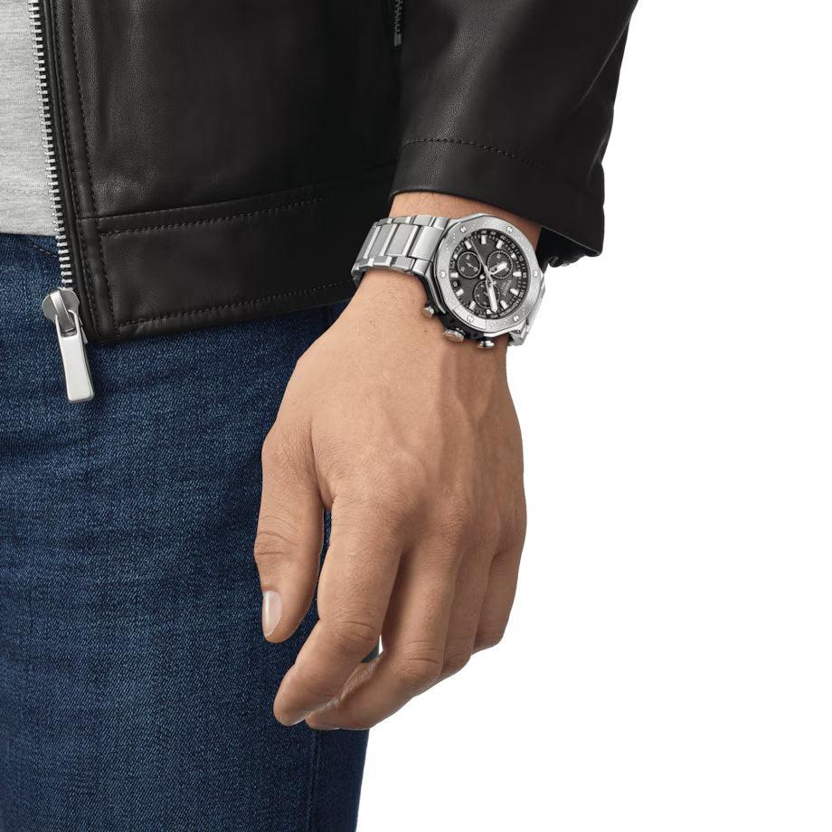 Tissot horloge T-Race Chronograaf 45 mm zwart staal quartz T141.417.11.051.01 - Capodagli 1937