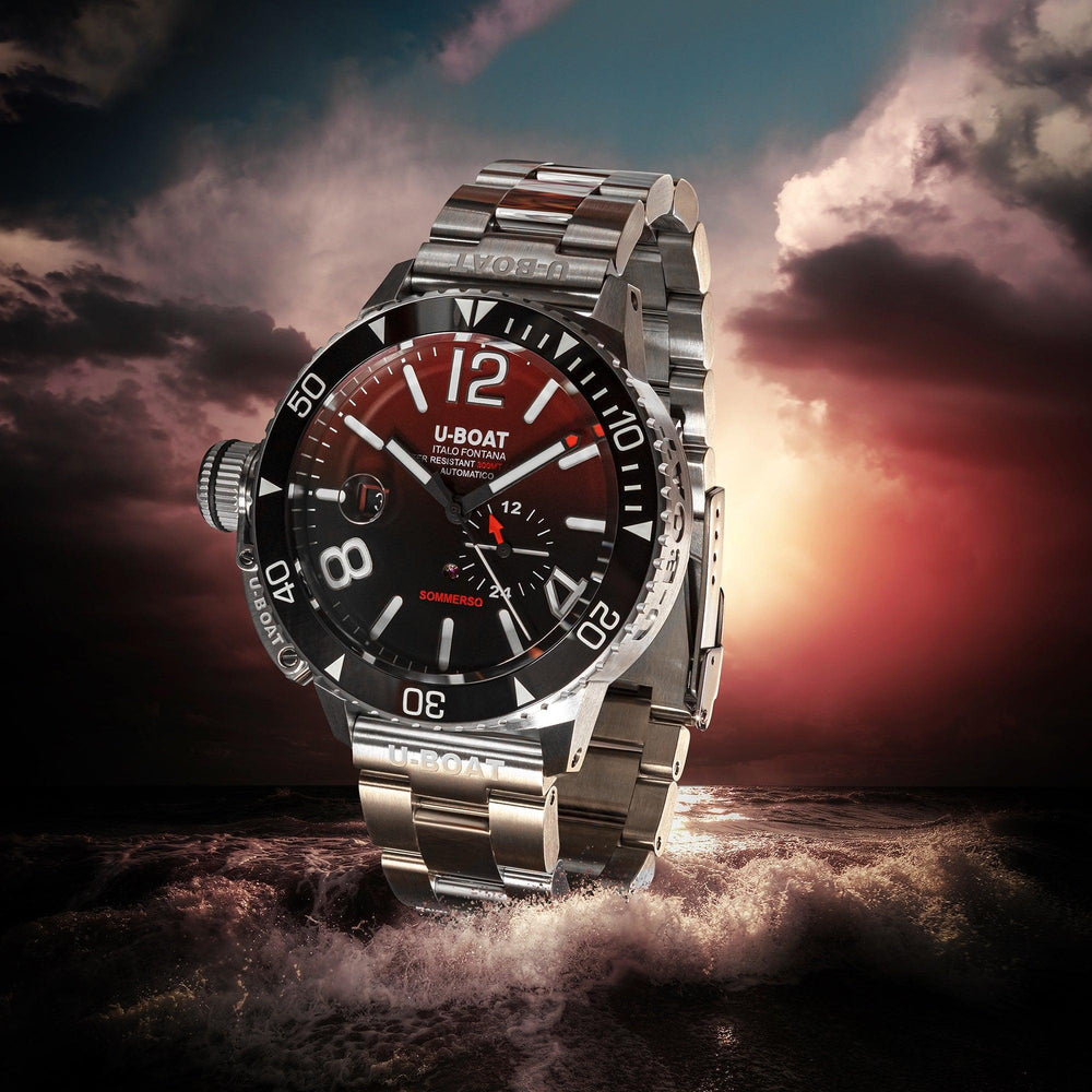 U-BOAT Sommerso Keramisch Bordeaux/MT horloge 46 mm bordeaux automatisch staal 9521/MT - Capodagli 1937
