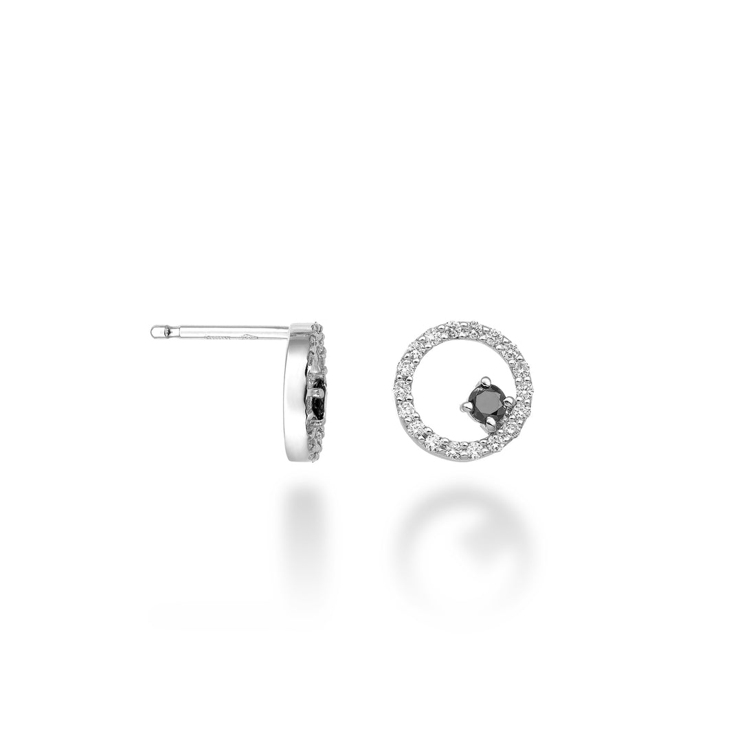 World Diamond Group oder 18 Karat „runder“ schwarzer Diamant ct. 0,20 Dia ct. 0,28 GO5138O4BK048
