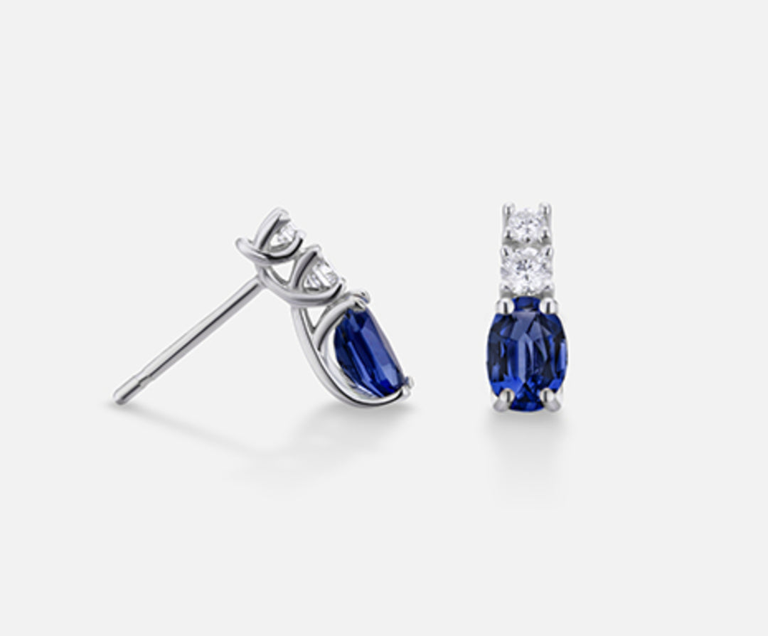 Mikiko oder 18 Karat ovaler Saphir, 6 x 4 ct. 0,80 dia ct. 0,20 MO5035O4ZFD