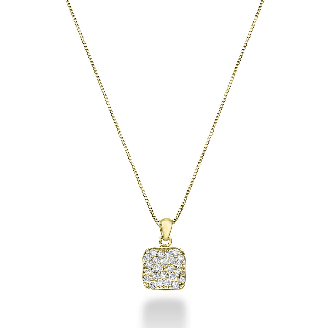 Mikiko cl 18k vierkant 0,12 ct geelgoud MD5164O1BR012