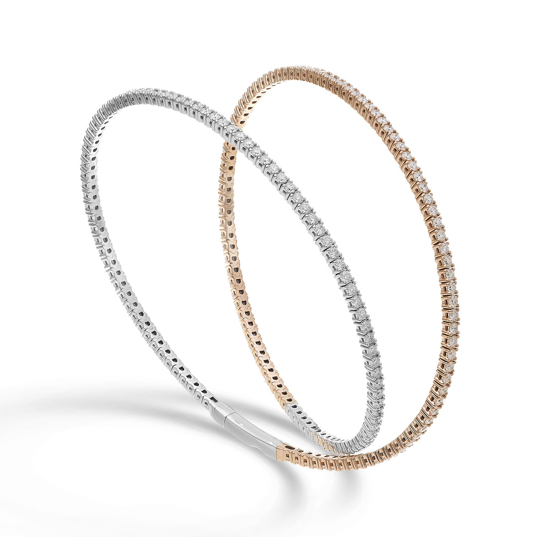 Golay br 18k tennis flex 2 turns diam. 3.20 ct white/rose gold 17 cm GBFLEX003DIO7