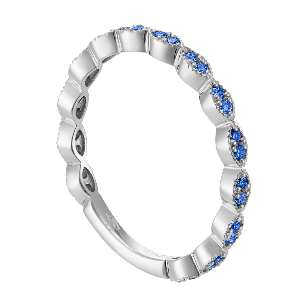 World Diamond Group sapphire finger ring with shuttle settings AET026BZB6
