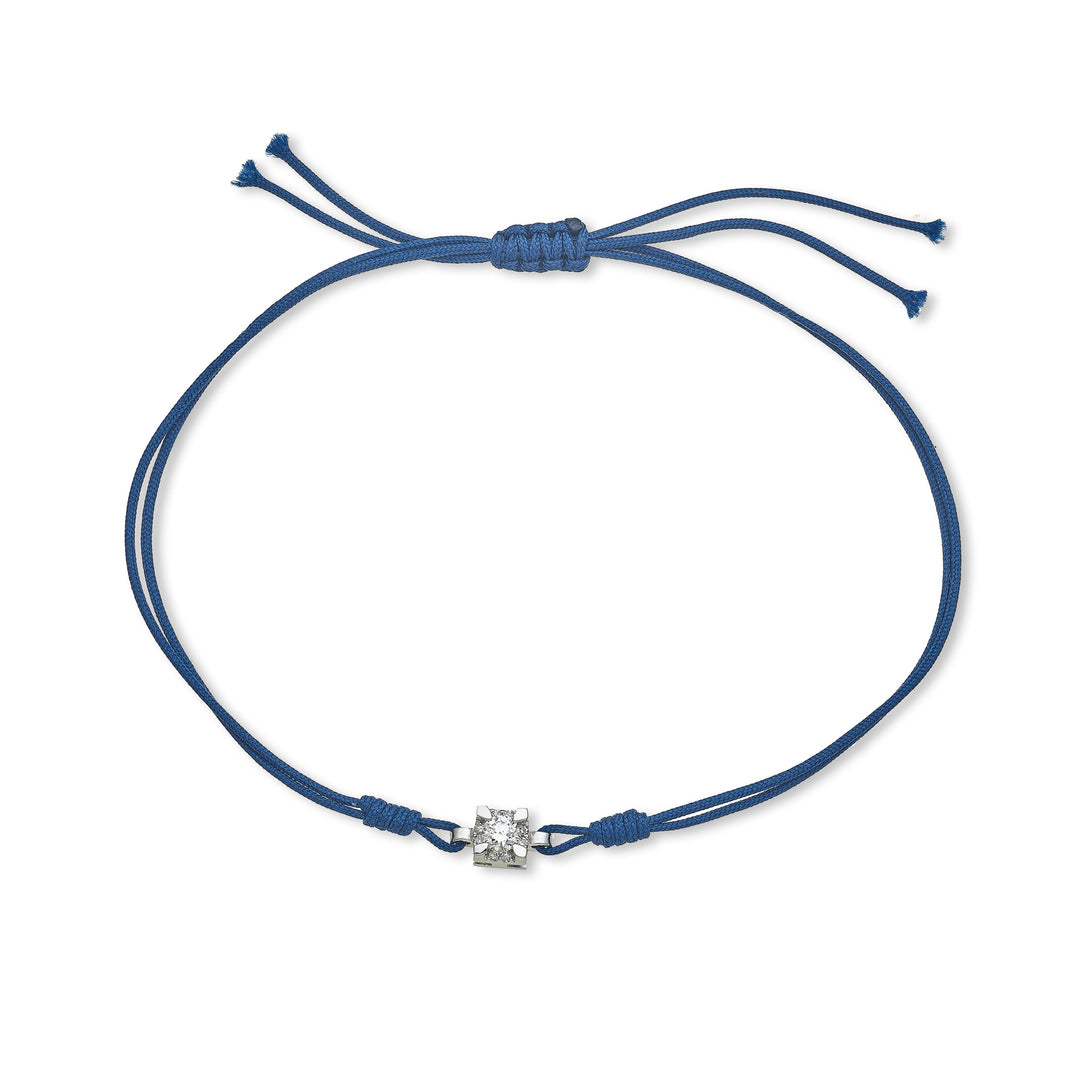 Mikiko br 18k ct.0,11 square size 2 white/blue gold MB5054O4DI2BL