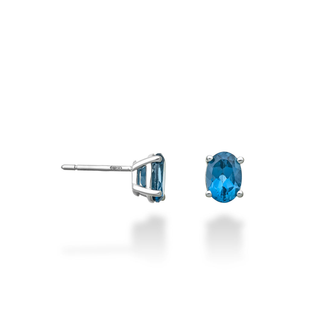 Mikiko oder 18 Karat ovaler Londoner Blautopas 7x5 ct.2,00 MO5121O4TPBL