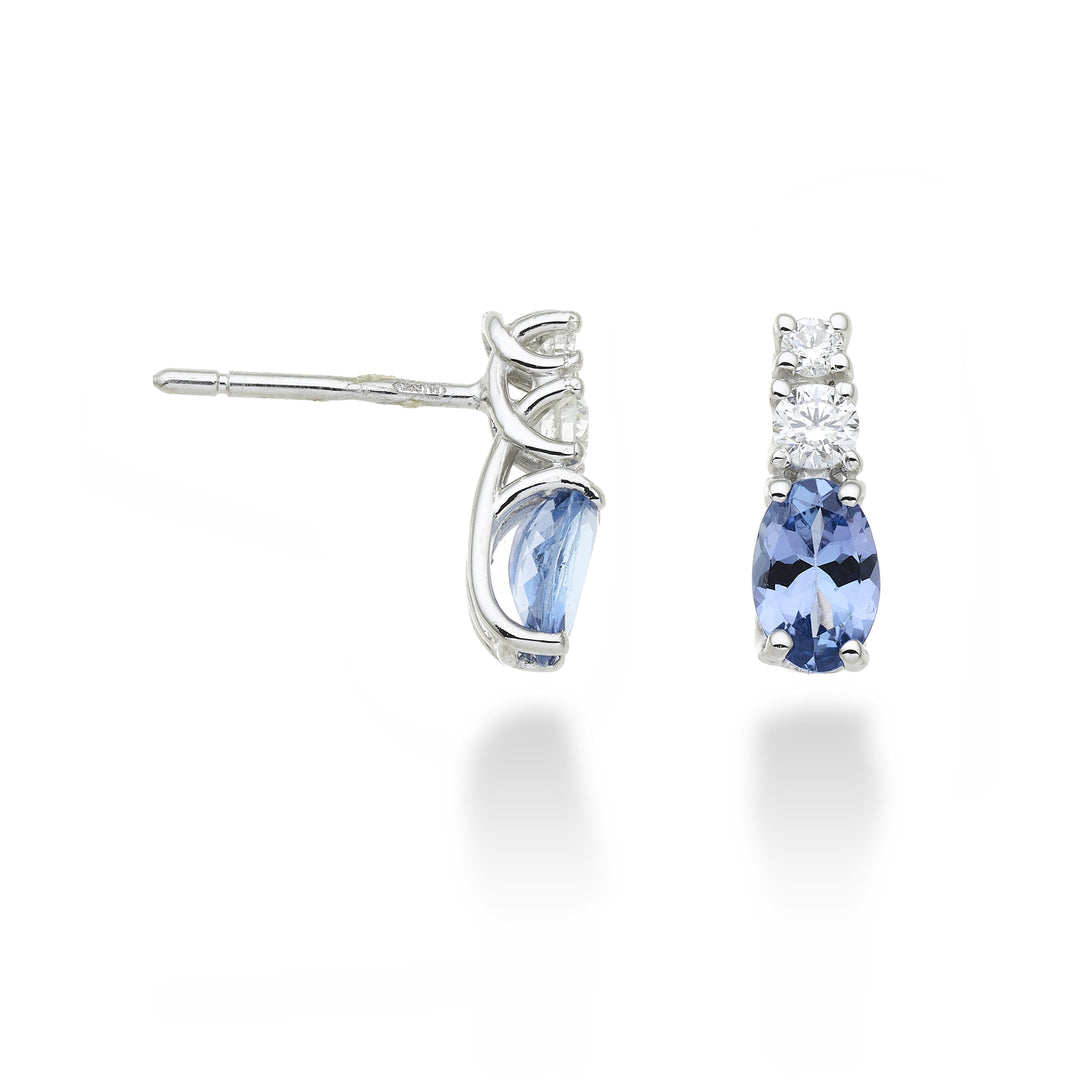 Mikiko oder 18k Tansanit n. oval 6x4 ct.0,76 dia ct.0,20 MO5035O4TZN