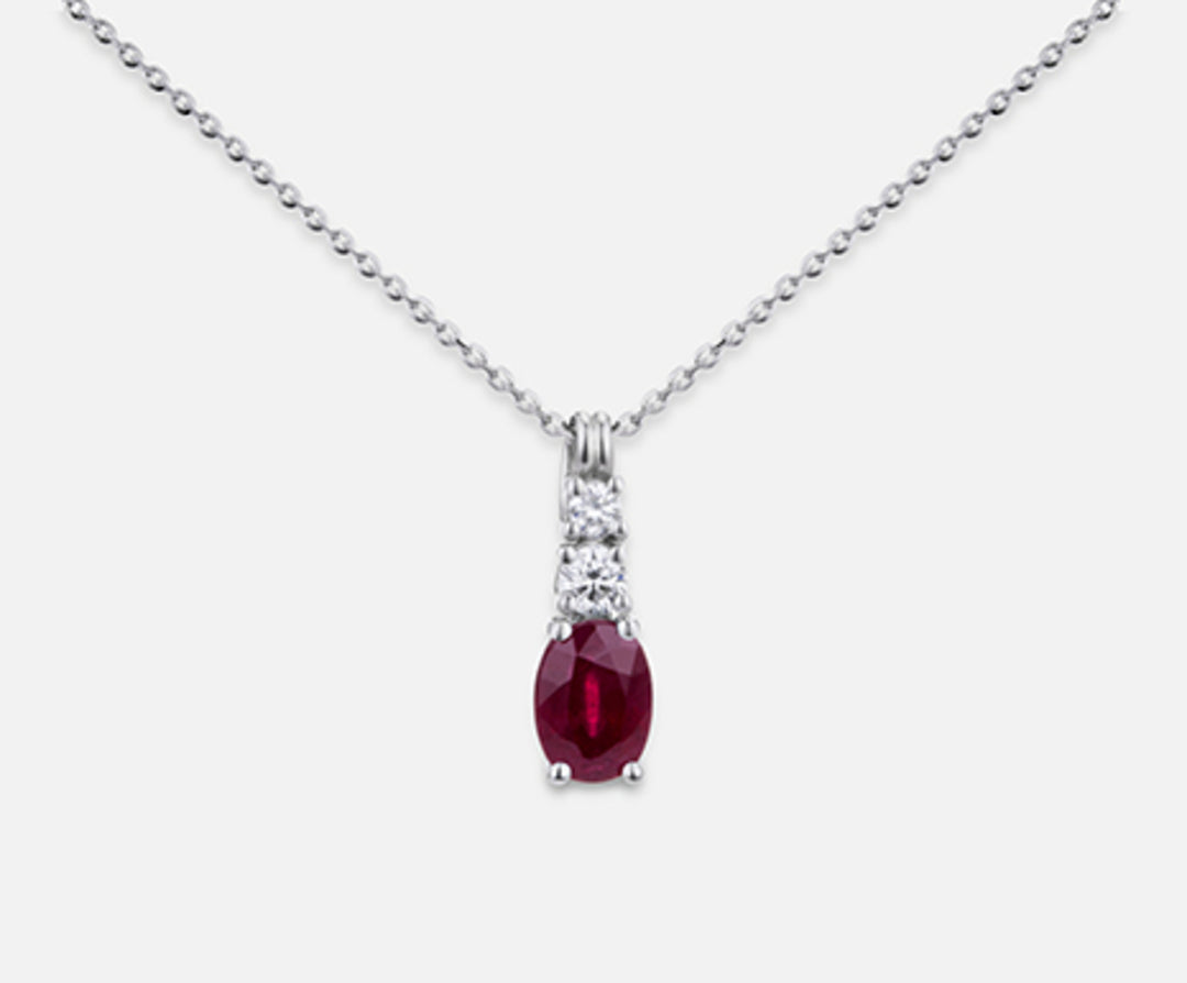 Mikiko cl 18k oval ruby 7x5 ct.0.90 dia ct.0.15 MD5056O4RBC