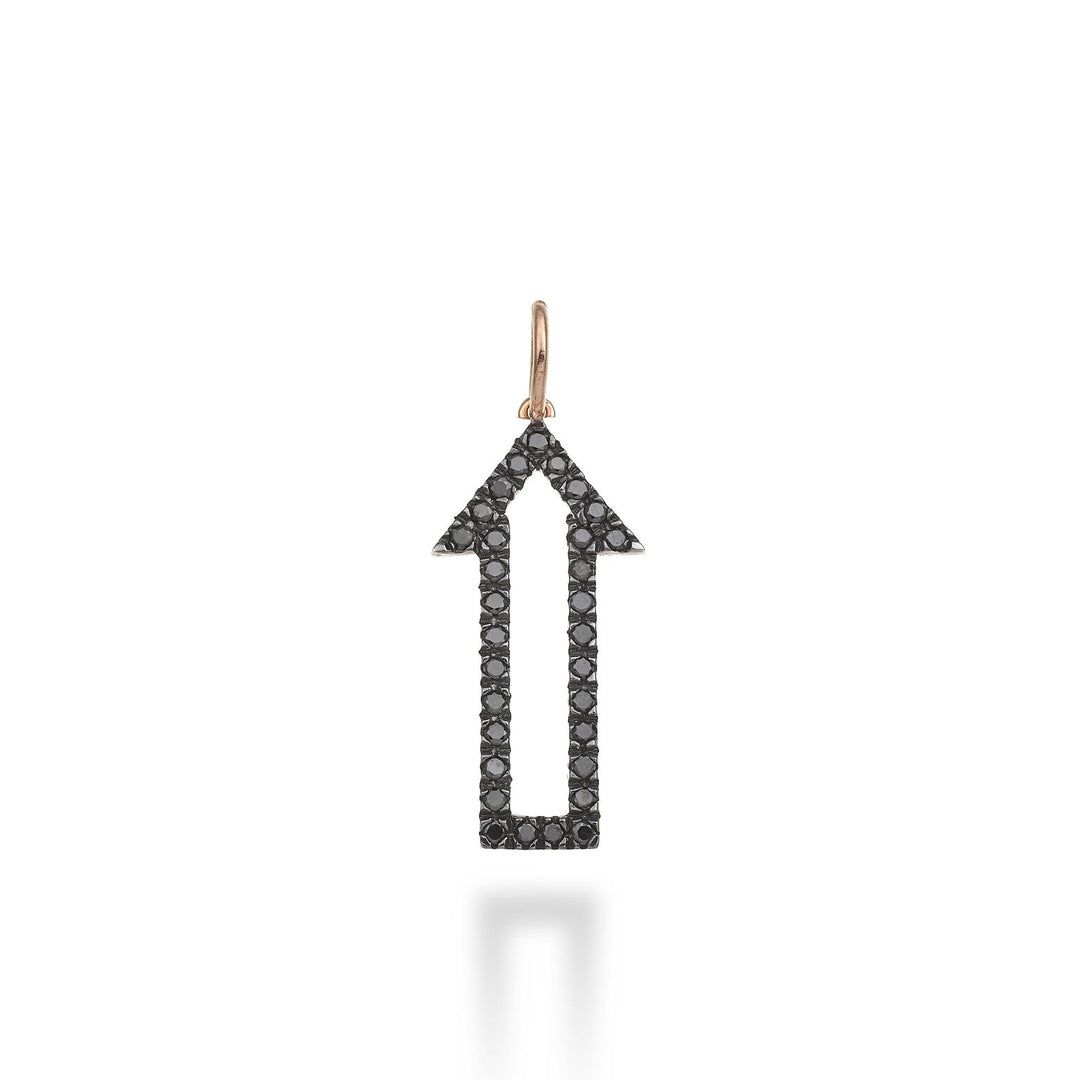 World Diamond Group Pfeilanhänger 18 Karat ct.0,24 Schwarz-Roségold GPEN417BKO3