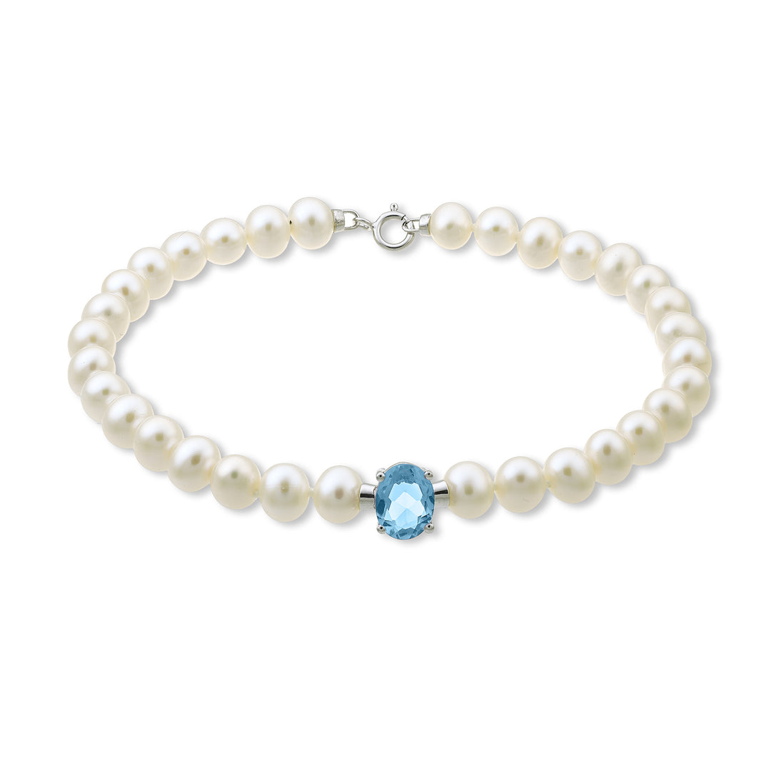 Mikiko br 18k fw 5-5,5 ovaler blauer Schweizer Topas 6x8 ct.1,50 Federring MB1017O4TPSW50