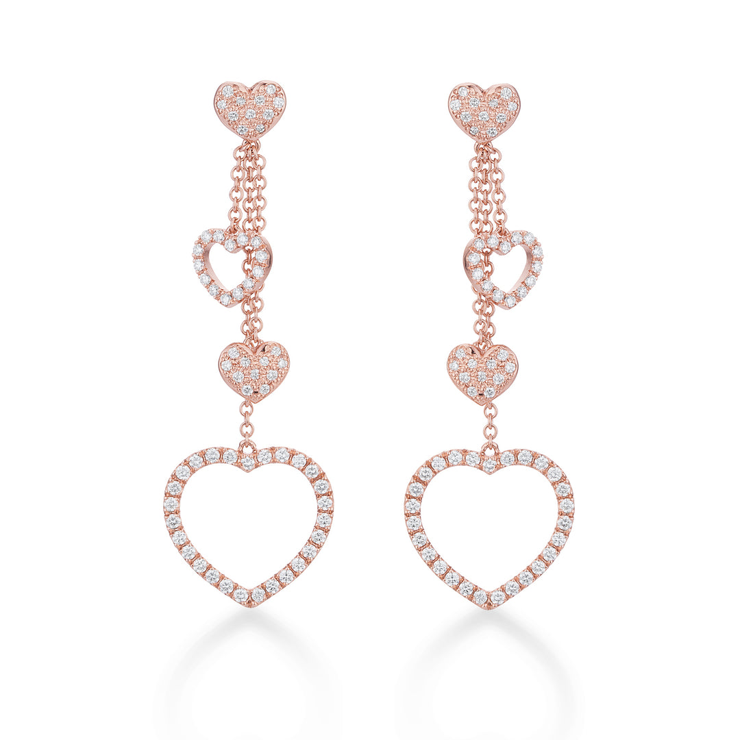 Golay amami hart hanger oorbellen met diamanten OFCU001DI-21354110031