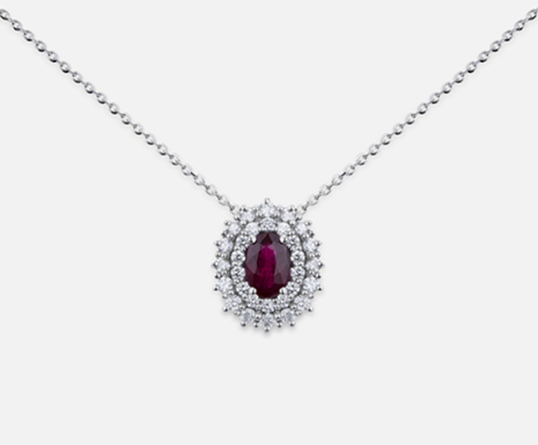 Mikiko cl 18k Rubin n. Oval 6x4 ct.0,52 Durchmesser ct.0,37 MD5060O4RBN052