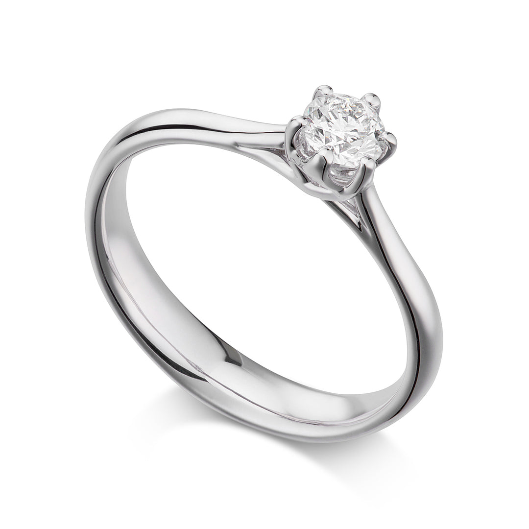 World Diamond Group solitaire ring met 6 tanden ASL040DI-26064110080