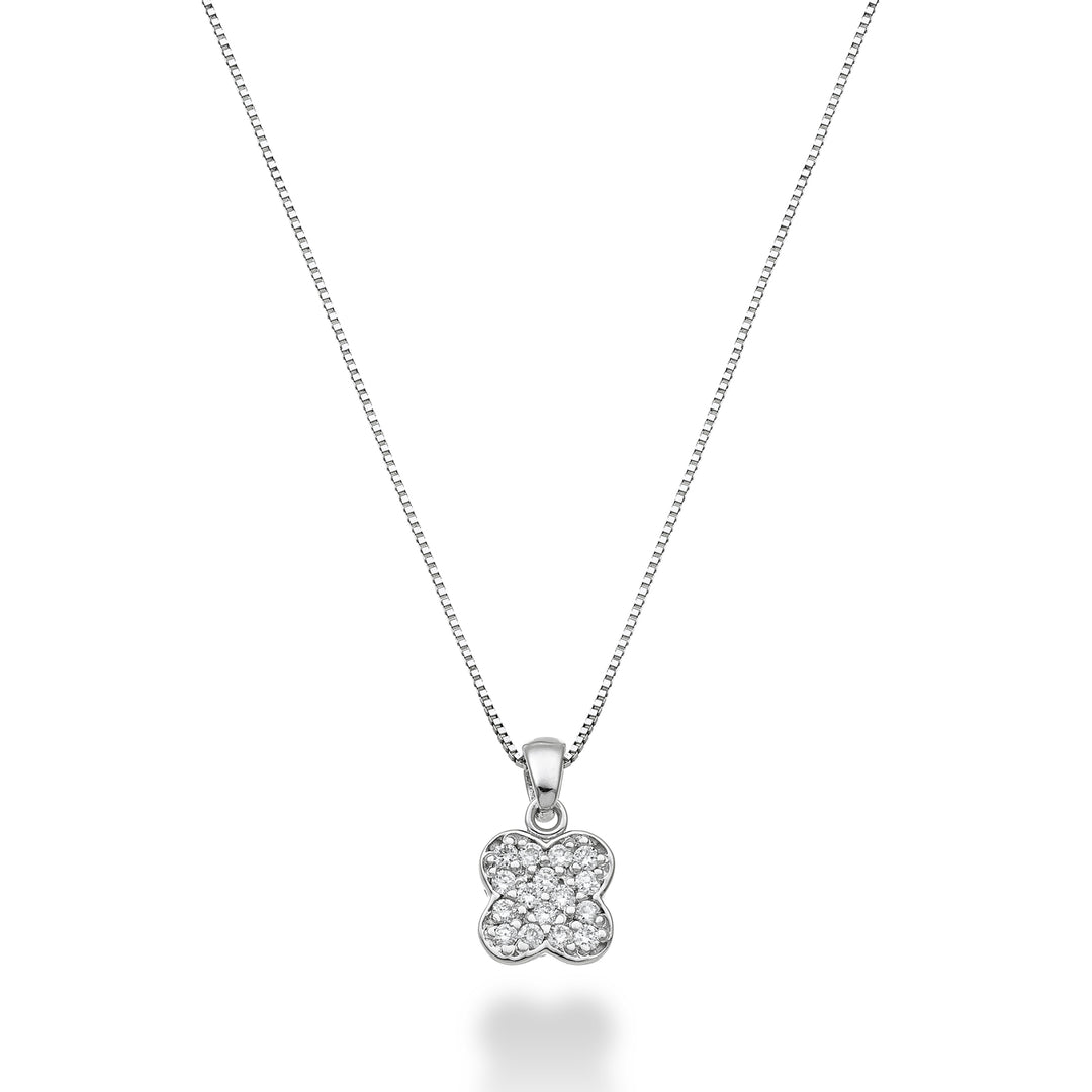 Nihama cl 18k klavertje vier 0,06 ct ND5163O4BR006