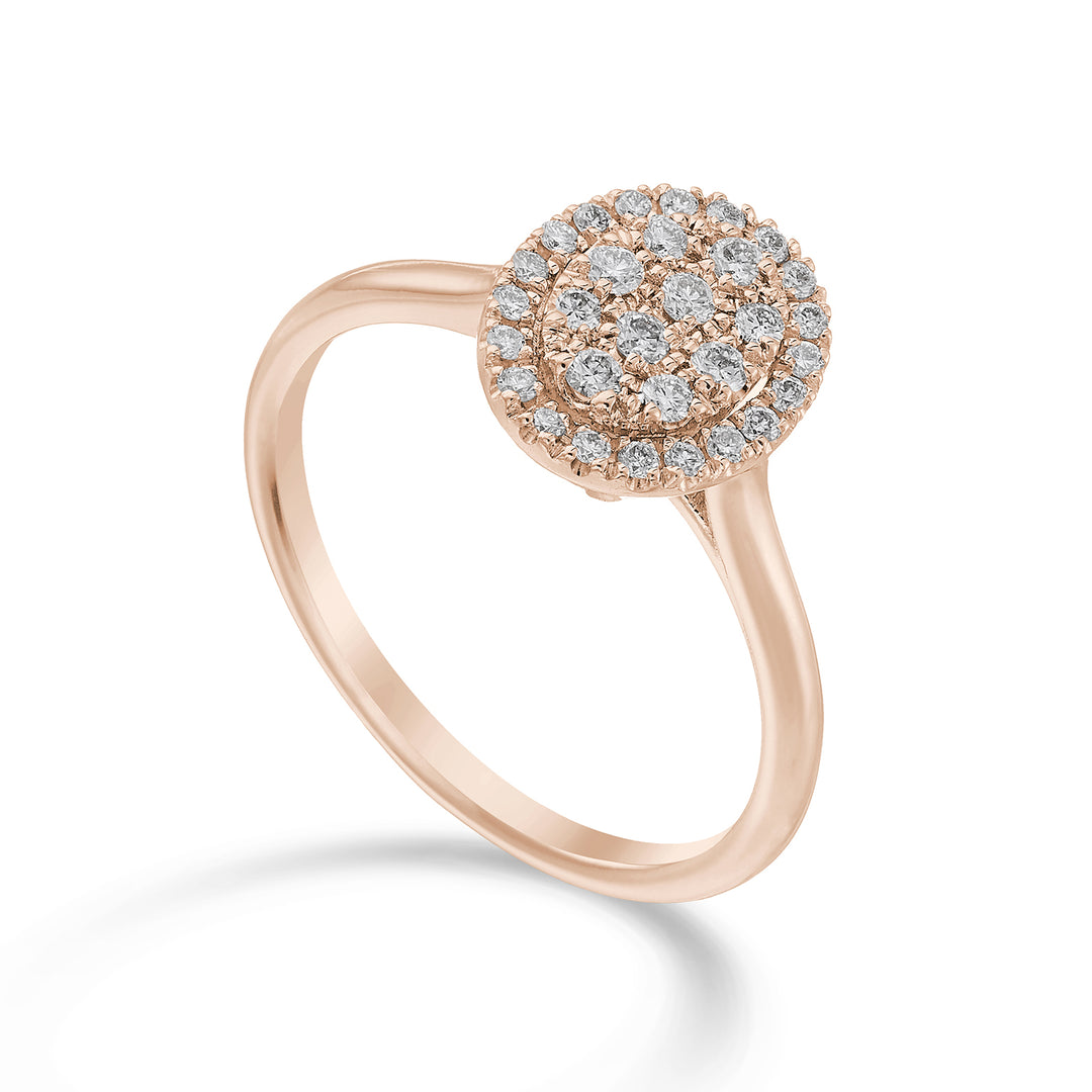 Golay multi-stone ring oval shape rose gold AMP002DIR-23184110040