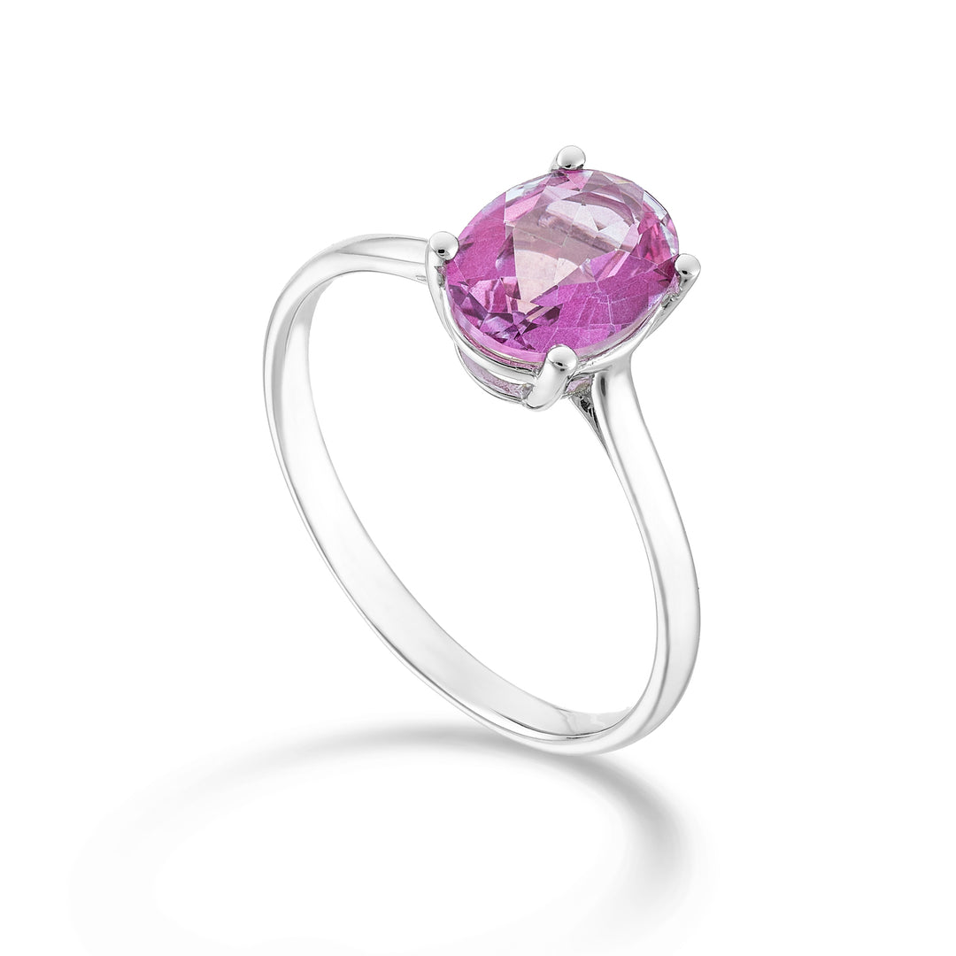 Mikiko an 18k oval pink topaz 9x7 ct.2.10 MA5173O4TPPK