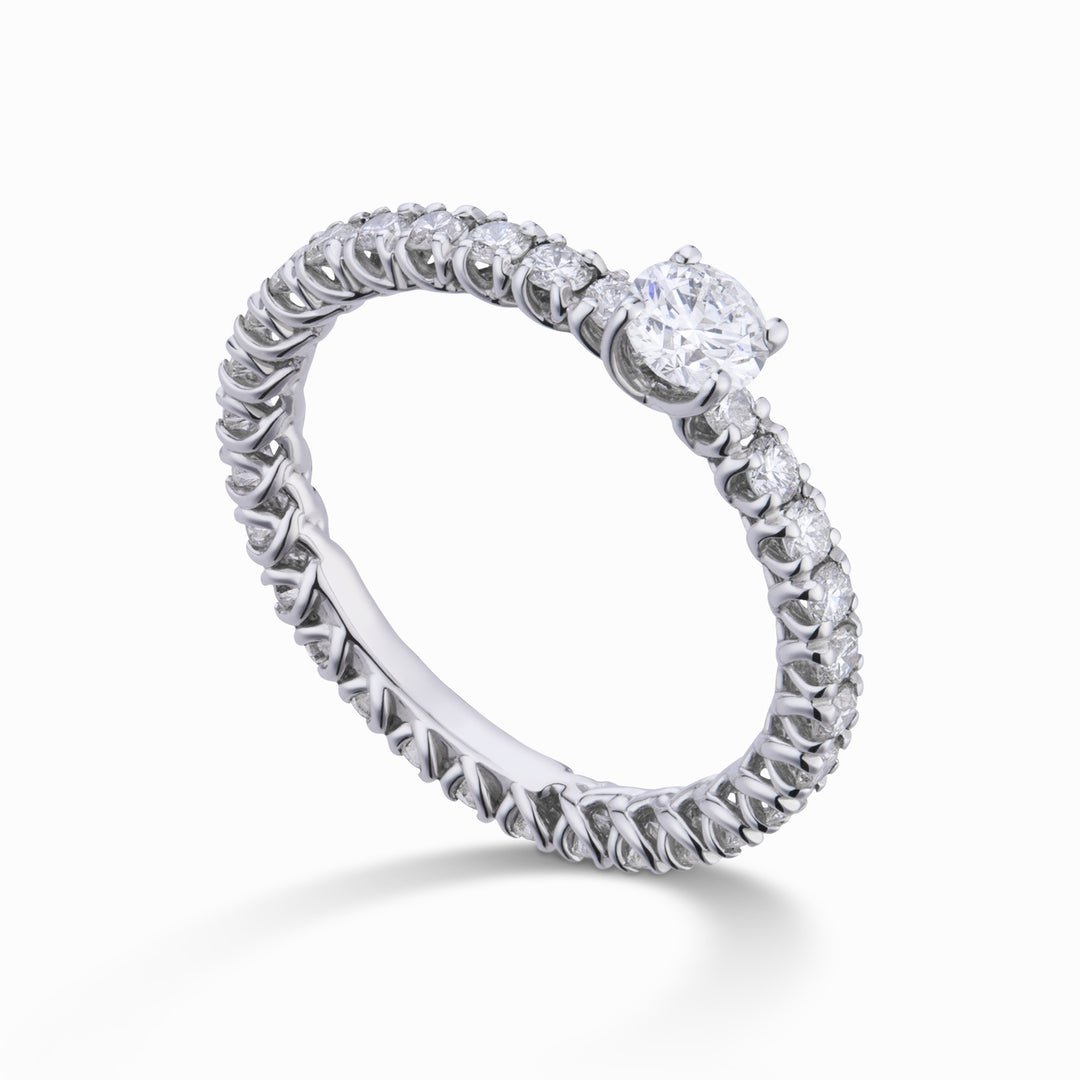 Golay linear grace ring with solitaire 0.3 ct ABTRE1475-23059110016