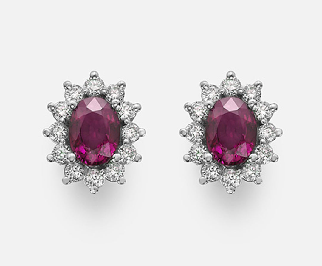 Nihama or 9k oval ruby ​​6x4 ct.0,80 diam. 0.46 ct NO5030R4RBC