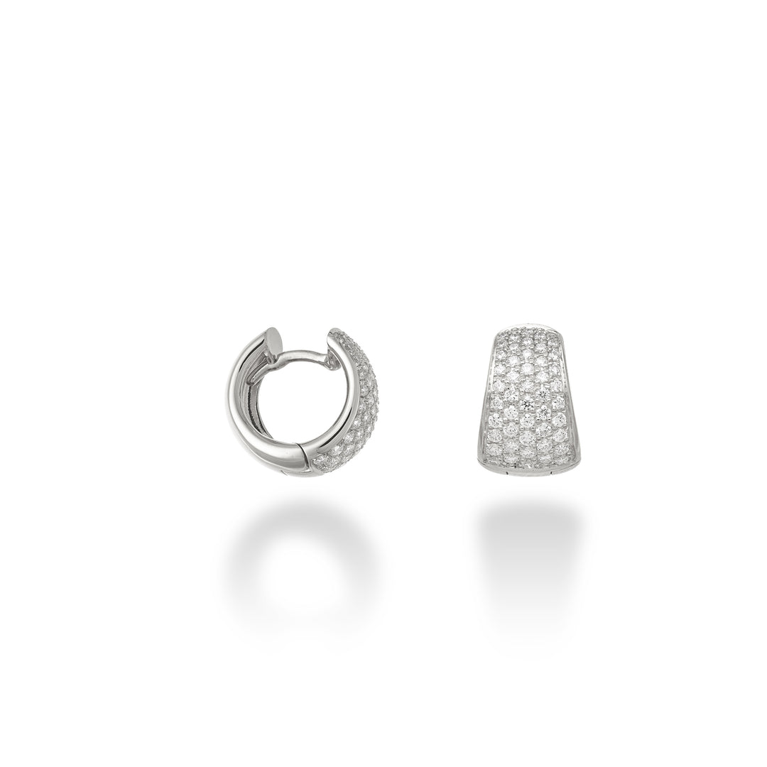 Golay ovale pavé oorbellen in witgoud ONE03B-25142110158