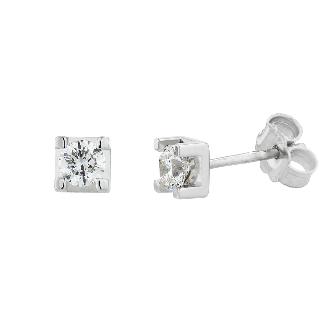 Golay square bezel turned earrings OIM004-24134110029