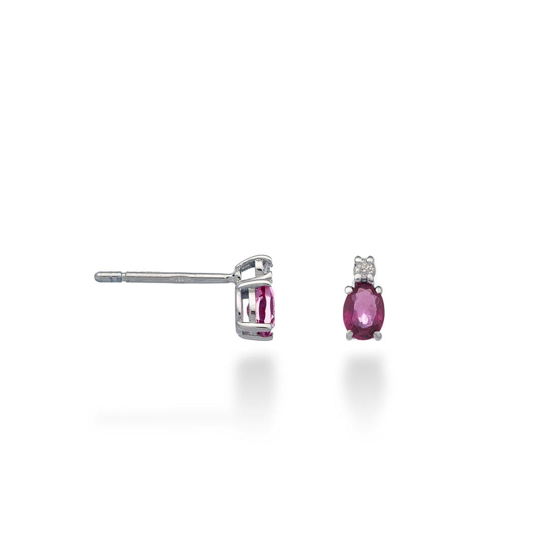 Nihama or 9k oval ruby ​​4x3 ct.0,40 diam. ct.0,02 NO5162R4RBC