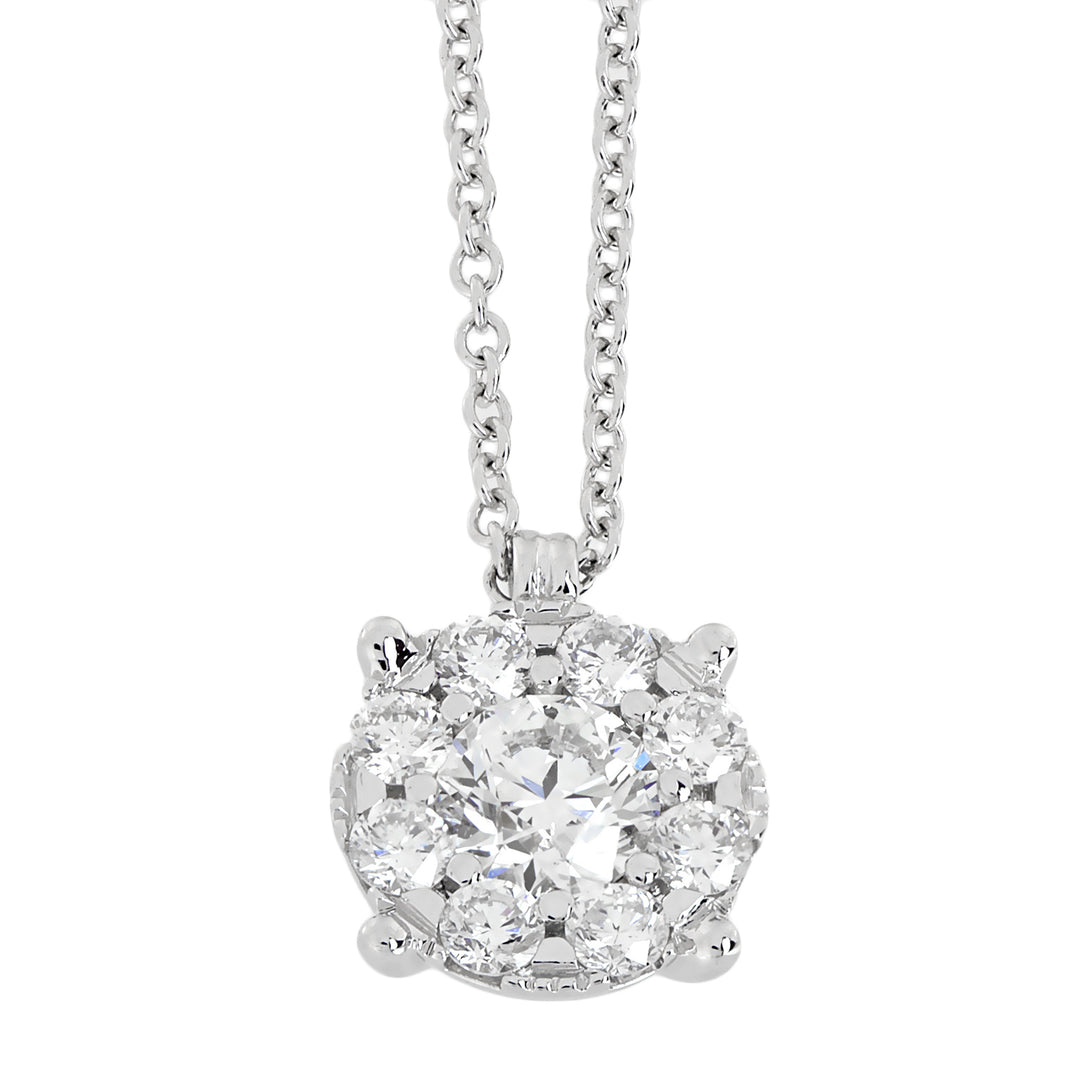 Golay ronde ketting met centrale 0,23 ct en omtrek GGICE03-22280110138