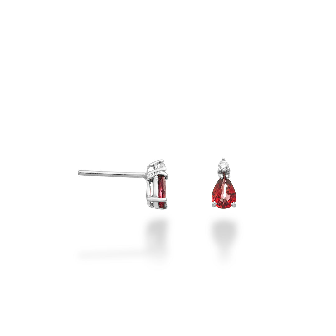 Mikiko of 18k robijn n. 6x4 druppel en MO5170O4RBN084 diamant