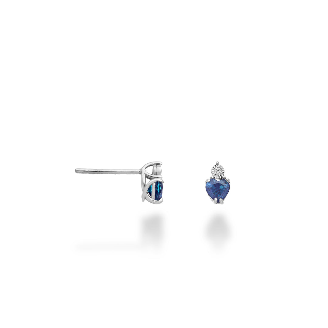 Mikiko of 18k saffierhart 4x4 met diamant MO5179O4ZFR