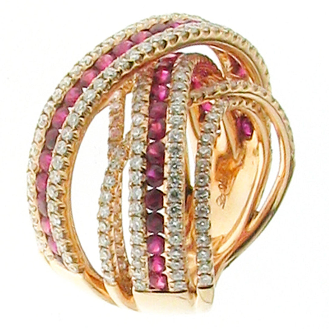 Golay multiple ring diamonds and rubies rose gold AEVR59-836-16047110078