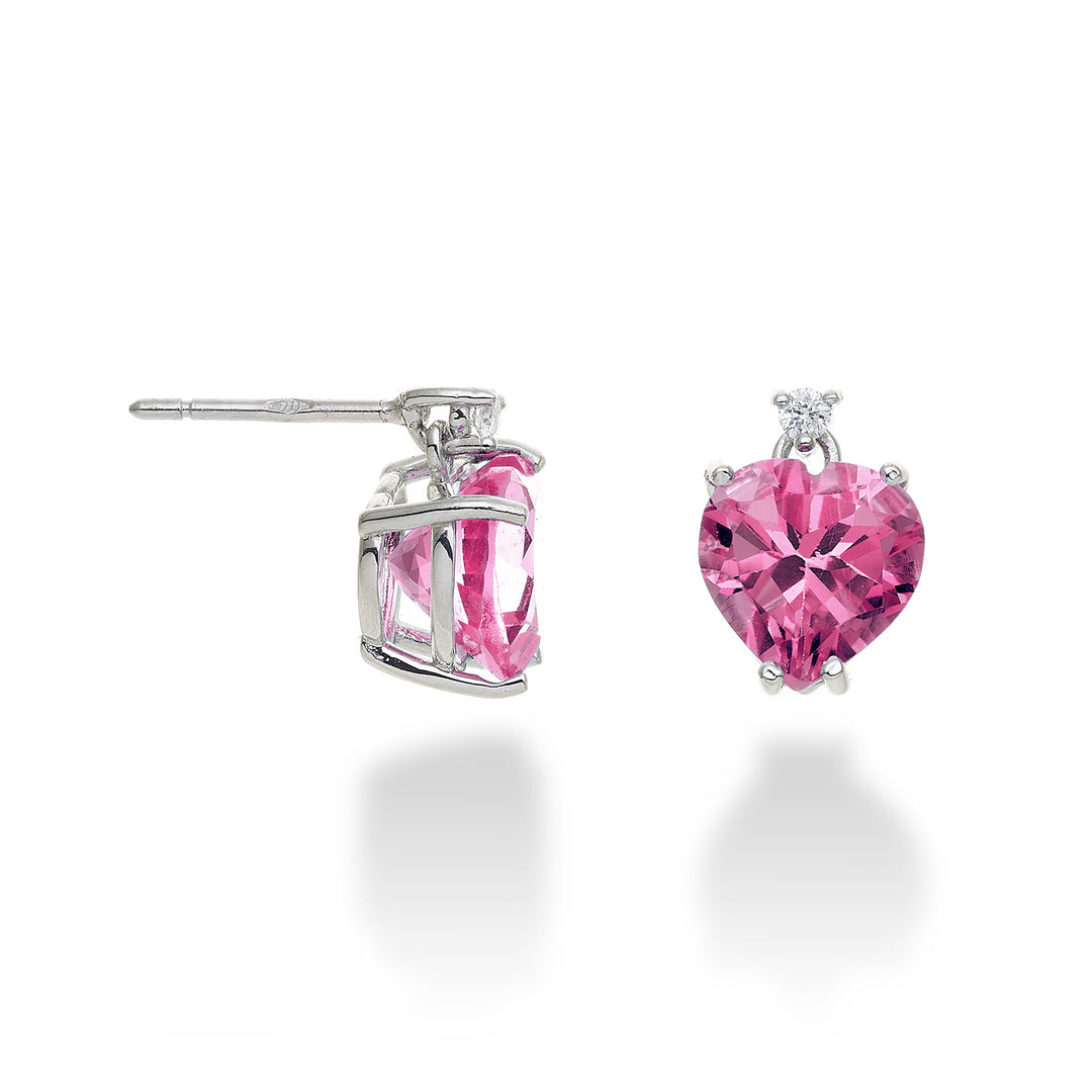 Mikiko oder 18 Karat rosa Topas Herz 8x8 ct.4,20 Durchm. ct.0,05 MOCL198DITPPK88O4
