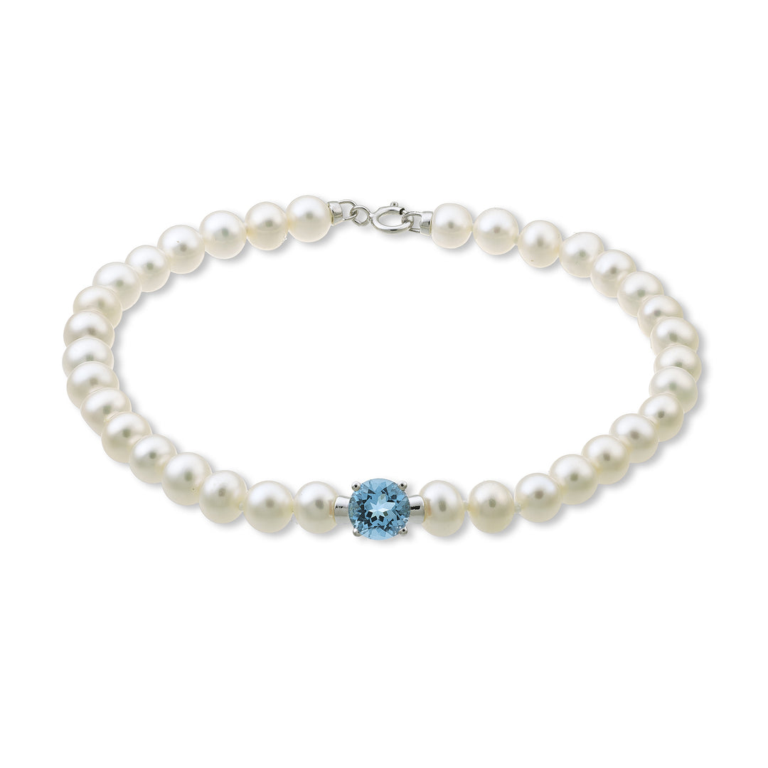 Nihama br 18k fw 5-5,5 runder blauer Schweizer Topas 6 ct.0,99 Federring NB1018O4TPSW50