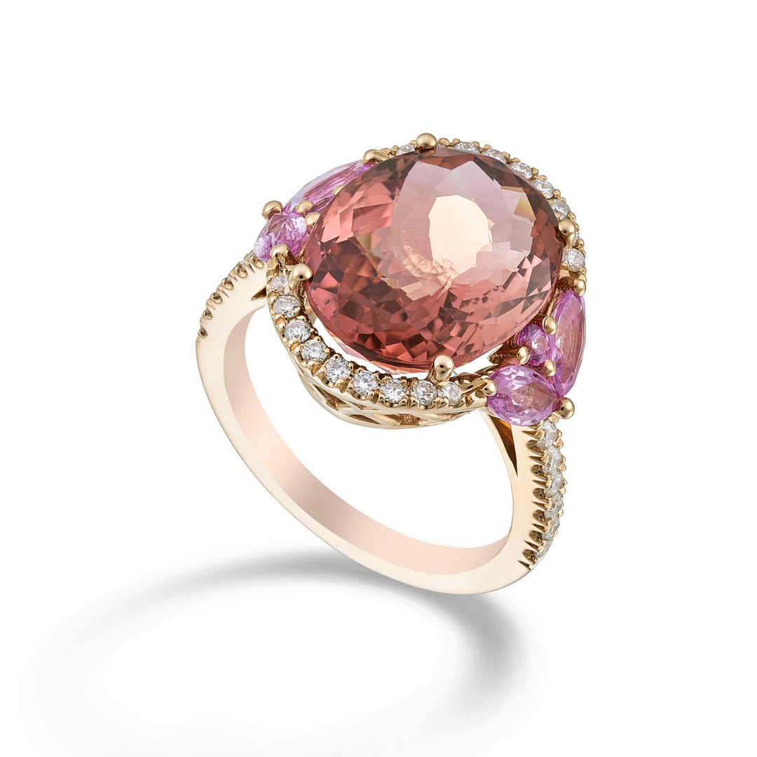 Golay ovaler rosa Turmalinring 15x12, ZP Marq Contour APU499DZPTO1512-24247110016