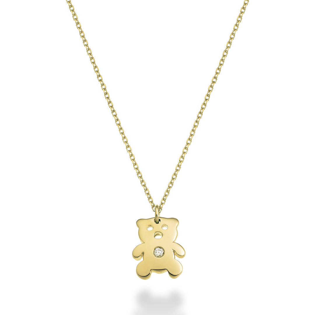 Mikiko cl 18k teddybeer 0,01 ct geelgoud MD5130O1BR001
