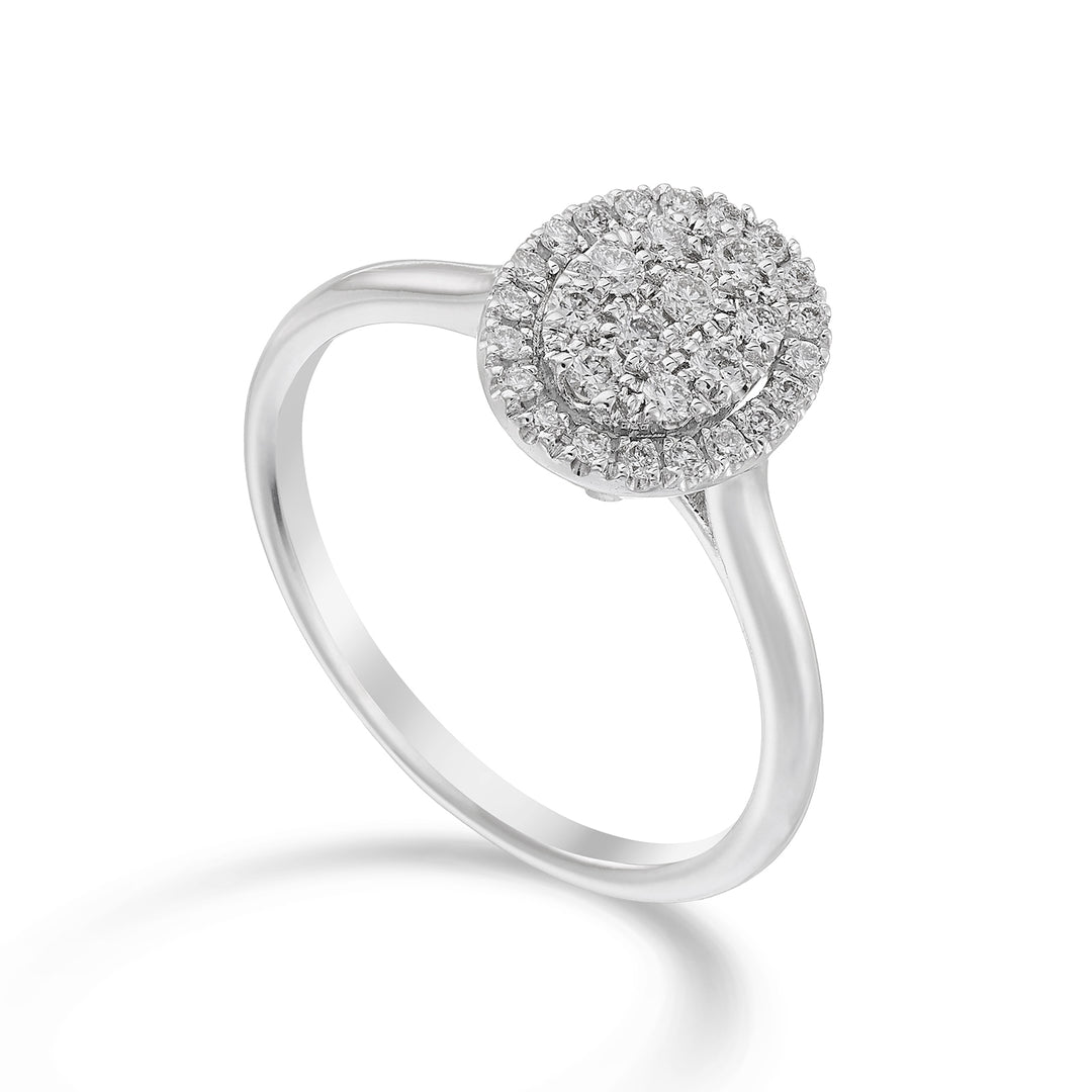 Golay ovale ring met meerdere stenen AMP002DI-23051110021