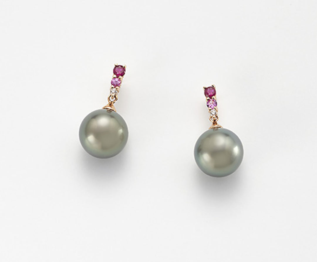 Mikiko oder 18k SSPB 9/10 Durchm. 0,03 ct rosa Saphir 0,09 ct Rubin 0,17 ct MO1349O3SANE090